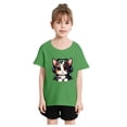 thumbnail image 1 of TZEWGL T-Shirts pour Enfants Col Rond Imprimé Manches Courtes Vêtements pour Filles Garçons Taille 10-12T, 1 of 5
