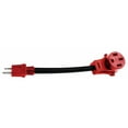 thumbnail image 1 of Valterra Power Cord Adapter A10-1550VP Mighty Cord; For Connecting RV Power Inlet To Standard Power Source; 15 Amp Male To 50 Amp Female; 15 Amp; Dog Bone; 12 Inch Length; Not Waterproof, 1 of 2