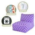 thumbnail image 6 of Majestic Home Goods Decorative Purple Links Bean Bag Chair Lounger, 6 of 6