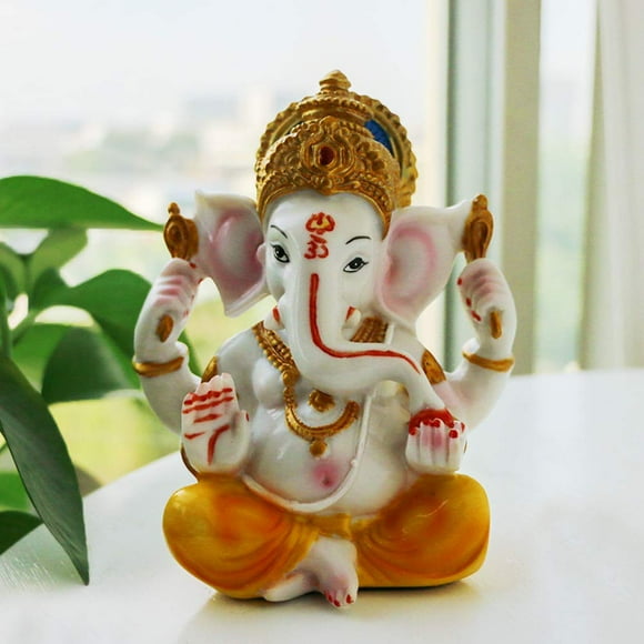 Hindu Lord Ganesha Idol - India Ganesh Statue Diwali Gifts - Indian Puja Items Home Temple Mandir Pooja Decor Car Decor Indian Wedding Return Gifts Diwali Gifts Meditation Yoga Room Altar Decoration