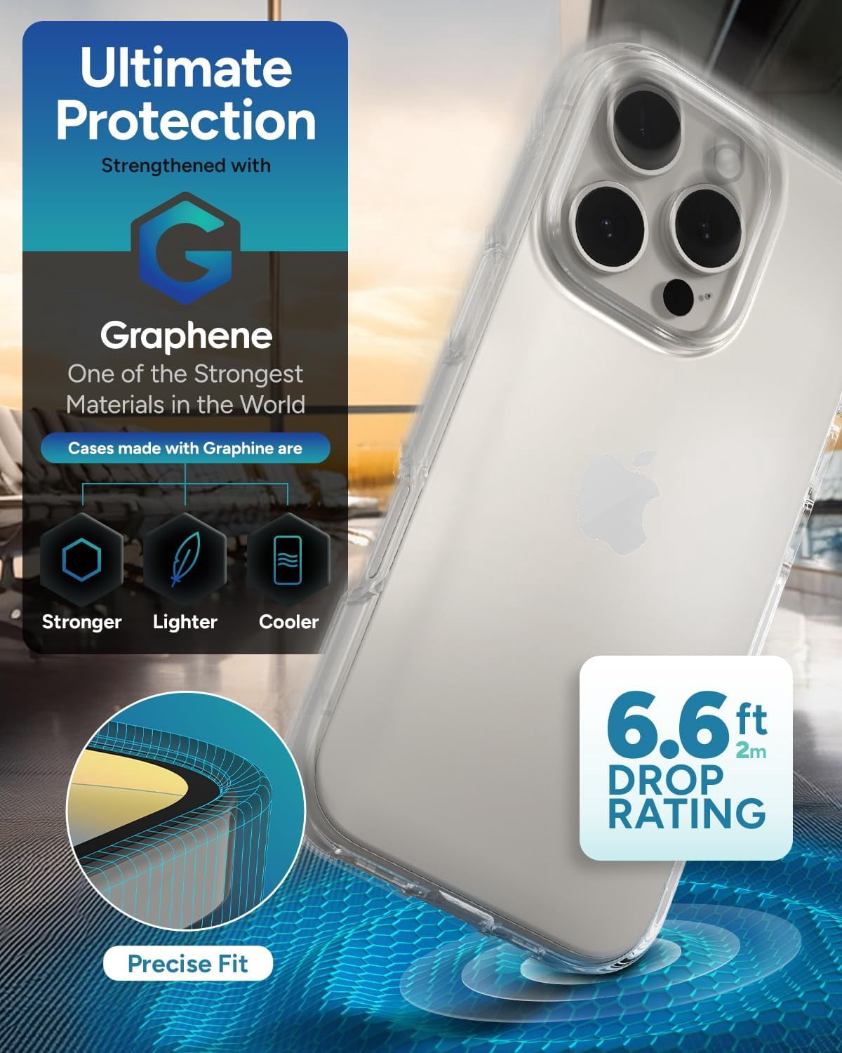 ZAGG Crystal Palace Lite Case for iPhone 16 Pro Clear