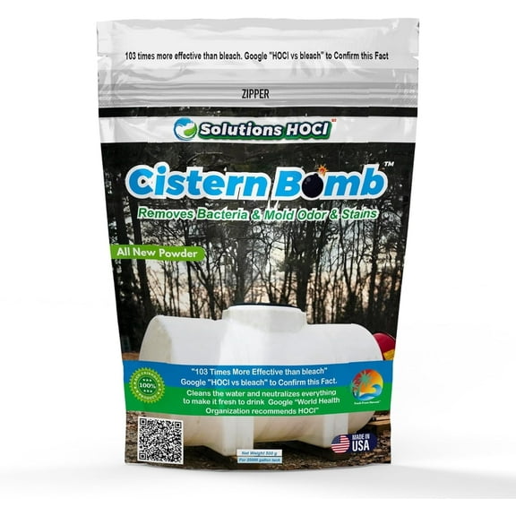 Solutions HOCL Power Clean with HOCL - Cistern Tank Cleaner Crystals for Water Tank Cleaning - Super Cleans your Cistern-500 Grams Pack