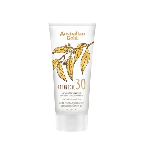 Australian Gold Botanical Sunscreen Mineral Lotion, Non-Greasy, SPF 30, 5 Ounce