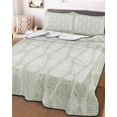 thumbnail image 3 of Quilts Full Size, Sage Green Soft Comforter Bedding Set for Bed, Vintage Elegant Abstract Art Lightweight Quilted Bedspread with Pillow Cover(2 Pieces) for All Season, 78x90 Inch, 3 of 6