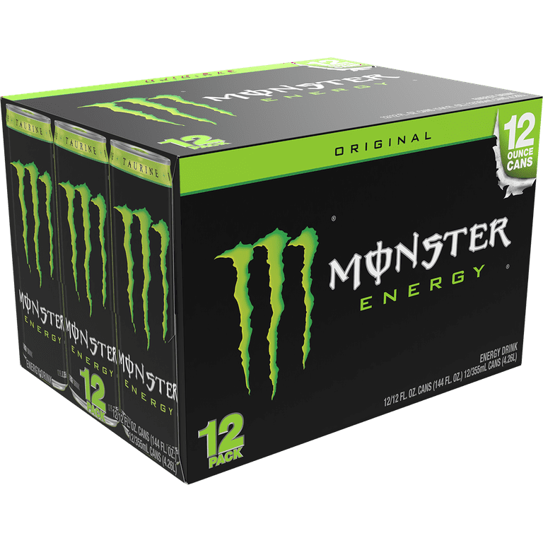 Monster Energy, Original Green, Energy Drink, 12 fl oz, 12 cans
