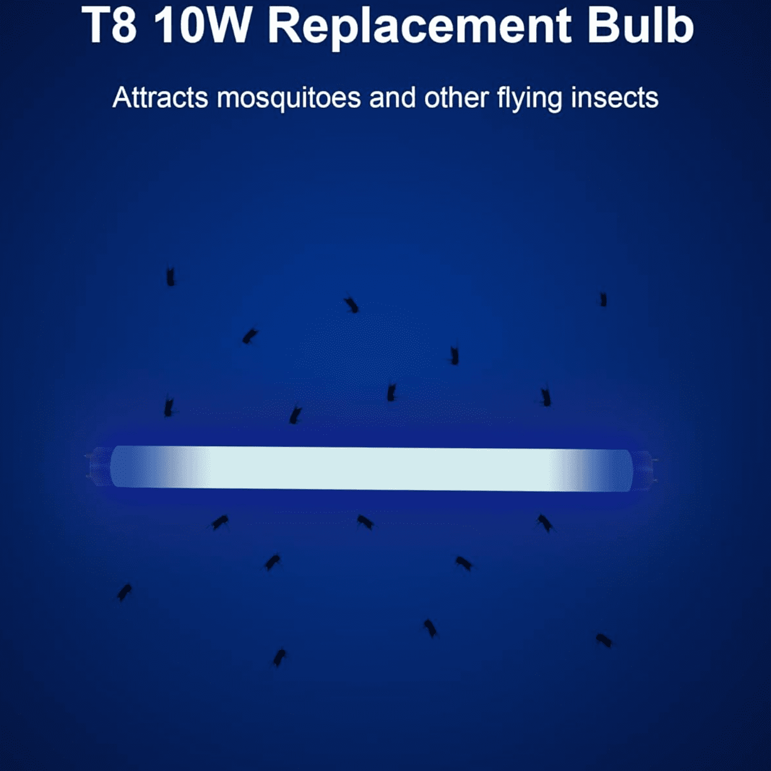 4 Pack Bug Zapper Replacement Bulb Light Tube 10W for 20W Electronic Bug Zapper, T8 Bulbs for Indoor Outdoor Mosquito Zapper Lamp