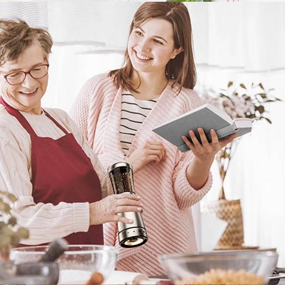 Portable Electric Pepper Mill Rechargeable Automatic Peppercorns Mill Electric Salt Pepper Mill with 5 Adjustable Gears,1 * Pepper Grinder Rechargeable 1 * usb cable