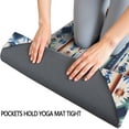 thumbnail image 3 of Blue and Orange Geometric Boho Pattern Hot Yoga Mat Towel Non Slip for Hot Yoga - Quick-Drying Yoga Mat Cover with 4 Corner Pockets with Travel Bag - Hot Yoga Towel Non Slip 74"x26", 3 of 6