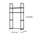 thumbnail image 3 of Estante de acero inoxidable para inodoro, organizador de baño de dos capas, para pared, con capacidad para artículos de tocador, estilo moderno, para baños pequeños, almacenamiento de artículos esenc, 3 of 9