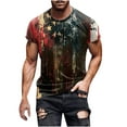 thumbnail image 2 of COSFO Mens Summer Shirts Casual Crew Neck American Flag Short Sleeve Tops Patriotic Pullover Graphic Tees, 2 of 5
