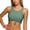 Army Green, variant on Tankini Top Women's Classic Soft Cut Out Tie Knot Front High Neck Crop Top Bikini Swimsuit Tops Black,S