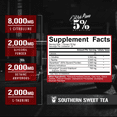 thumbnail image 3 of 5% Nutrition Full AF Pre-Workout Stim-Free Powder Supplement, Caffeine-Free Max Pumps, 20 Servings (Southern Sweet Tea), 3 of 9