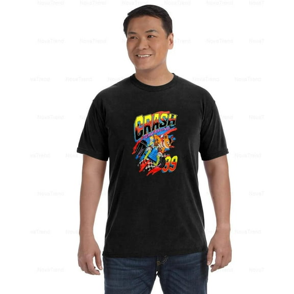 Crash Team Racing Comfort Coler T-Shirt with Classic Game Style, Unisex, up to size 4XL