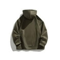 thumbnail image 4 of Suede Hoodie Men Casual Athletic Hooded Sweatshirts Early Fall Fashion Pullover Tops Classic Plain Jumper with Pocket, 4 of 4