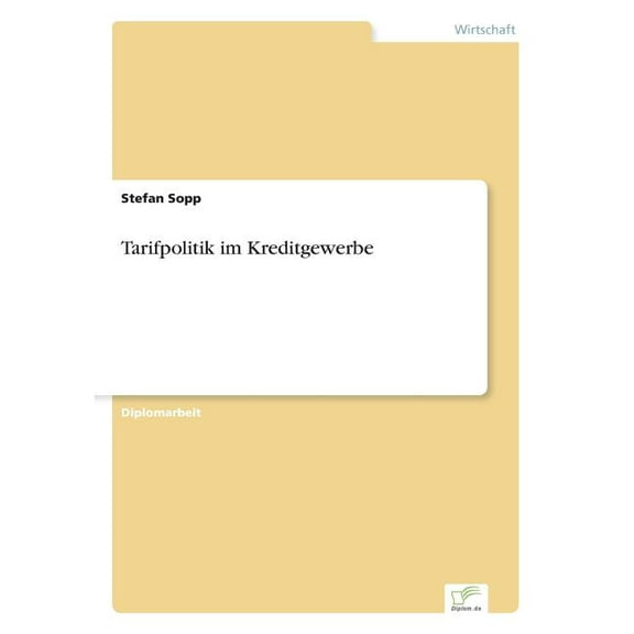 Tarifpolitik im Kreditgewerbe, (Paperback)