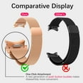 thumbnail image 3 of One Click No Gap Metal Band for Samsung Galaxy Watch 7 6 band 40mm 44mm Women Men,Galaxy Watch 6 Classic Band 47/43mm, Stainless Steel Magnetic strap for Galaxy Watch 5 4 band/5Pro/Watch 4 Classic, 3 of 7