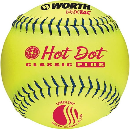 Worth Protac Official USSSA Men'S Hot Dot Slowpitch Softball-12" - 1 Dozen