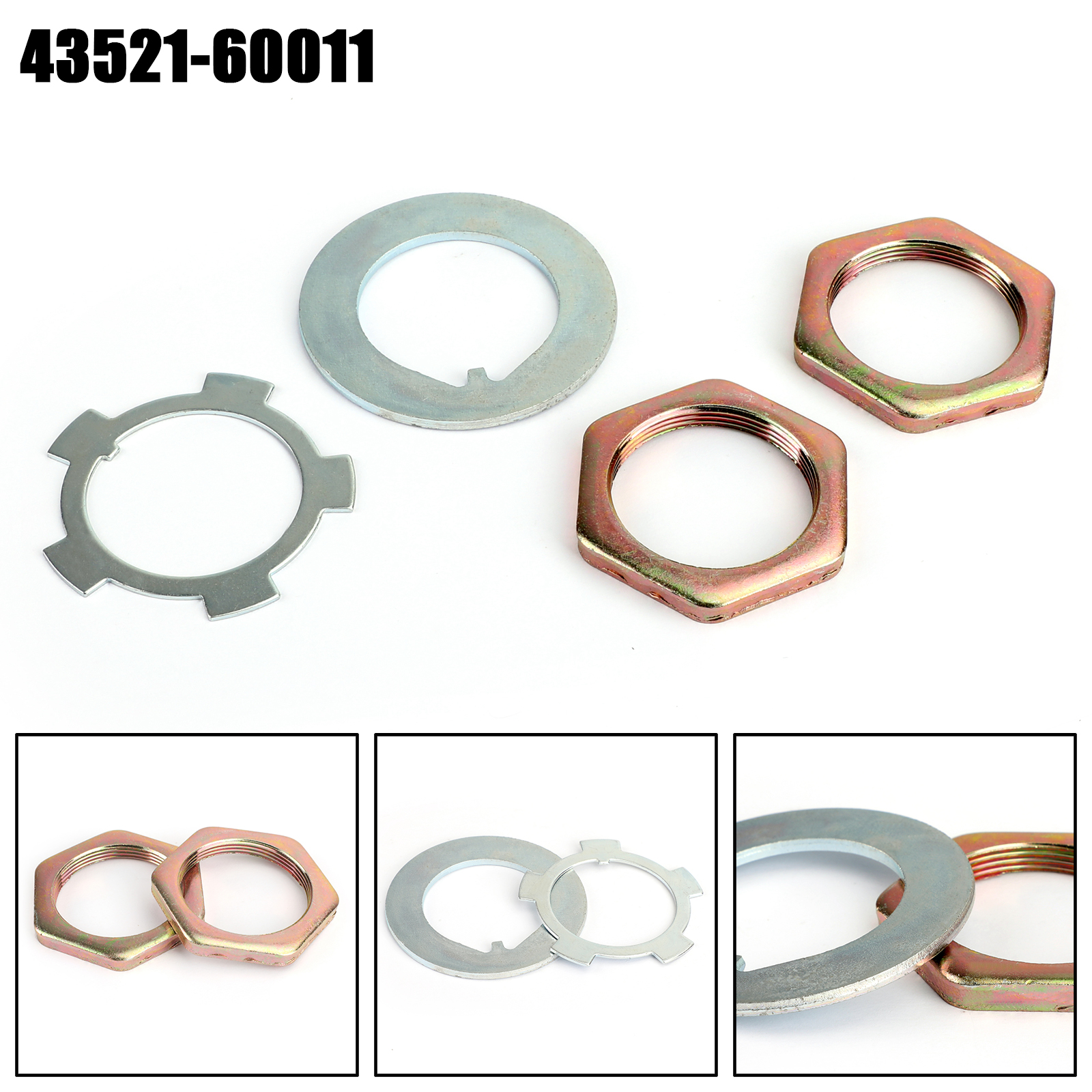 Front Axle Hub Spindle Lock Nut Washer Kit 4352160011 For Toyota Hiluxs Walmart