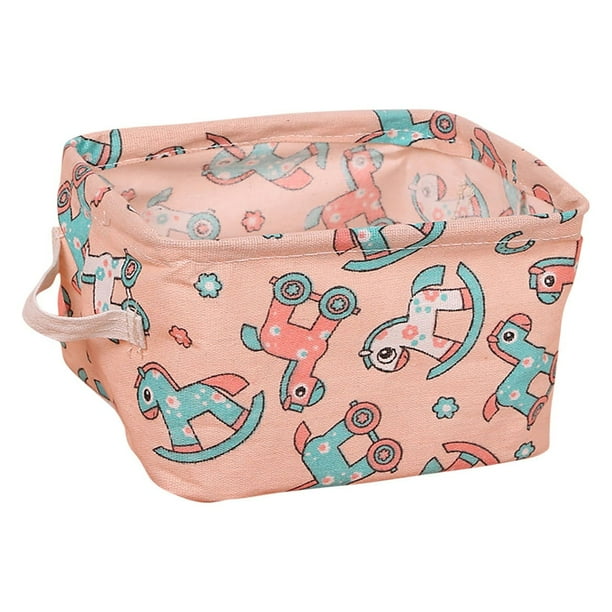 Xihbxyly Cesta de Almacenamiento de Lino y Algodón, Resistente Al Agua, con Asa Portátil, Organizador de Escritorio Versátil, Ideal para Manualidades de Oficina y Dormitorio, Tamaño 20 X 16 X 13 Cm.