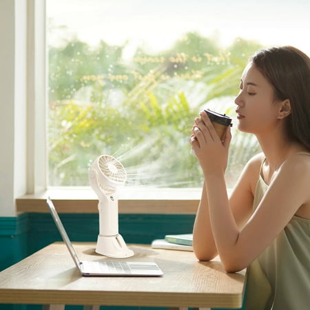 

Portable Misting Fan USB Rechargeable Refrigeration Conditioner 3-speed Airflow Suitable For Travel Home Office And Bedroom，Gift for Family Home Summer Flash Deals