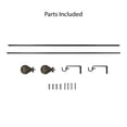 thumbnail image 3 of Decopolitan Leaf Ball Curtain Rod Set, 26 to 48 Inches, Distressed Ivory, 3 of 6