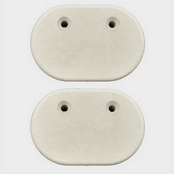 Sea Ray Boat Door Stoppers | 3 x 2 Inch White Starboard (Pair)