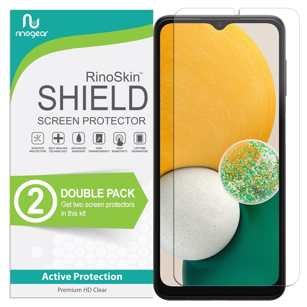 (2-Pack) RinoGear Screen Protector for Samsung Galaxy A13 Screen Protector Case Friendly Accessories Flexible Full Coverage Clear TPU Film