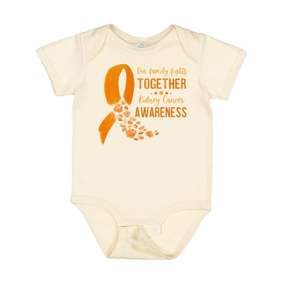 Inktastic Our Family Fights Together Kidney Cancer Awareness Boys or Girls Baby Bodysuit