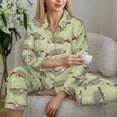 thumbnail image 6 of Lsque Twig Sloth Pattern Long Sleeve Pajama Set for Women - Soft 2-Piece Sleepwear and Loungewear Set with Pockets, Comfy Nightwear-X-Large, 6 of 7
