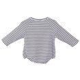 thumbnail image 4 of Salute Baby Unisex Stripe Long Sleeve Romper Black 12-18 Months, 4 of 5