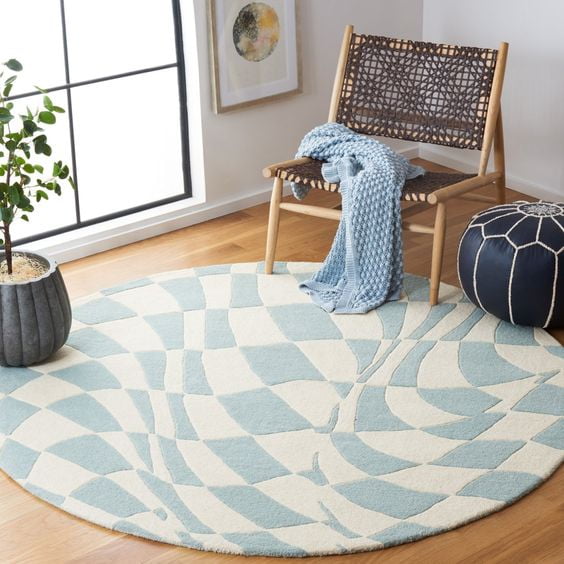 Geometric Patterns Handmade Rug made with 100% High Quality Wool that Suites in your Anyroom