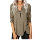 thumbnail image 1 of Blusa suelta con cuello en V y manga larga con cremallera sólida para mujer Fridja  czfsfas3994, 1 of 6