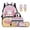 Axolotl Ice Cream, variant on Capybara Cherry Blossom Girls Backpack With Pencil Case For Girls Small Lunch Bag Pencil Pouch Small Bookmark 5 PCS Large Capacity Backpack Back To School Gifts For Kids