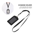 thumbnail image 4 of Tarjeta de identificación del empleado 1PC Titular de la tarjeta de crédito Tapa de la tarjeta de lanyard extraíble (Negro), 4 of 5
