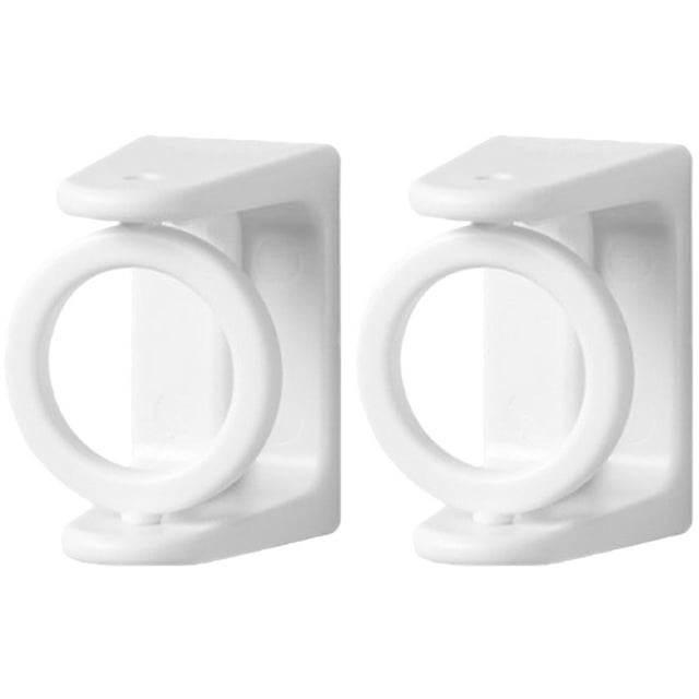 2Pcs Adhesive Curtain Rod Holders Curtain Rod Brackets for Living Room Kitchen Bathroom