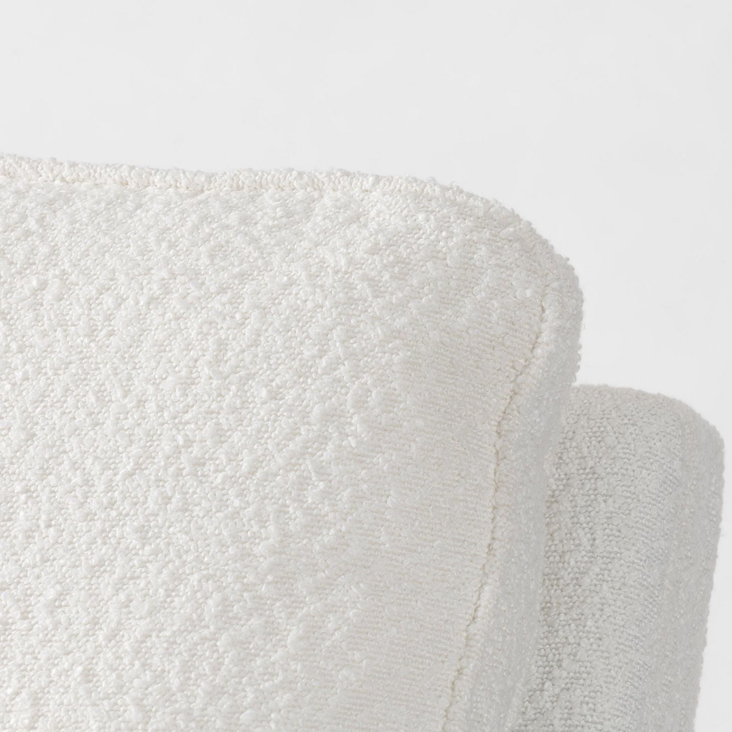 CorLiving Jasmine White Boucle Fabric Upholstered Plush Cushioned Glider Swivel Manual Indoor Recliner