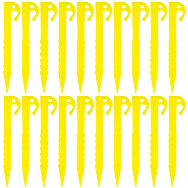 Piquets de Tente Robustes - 20 Pcs Durables avec Design en Spirale pour un Camping, une Randonnée et une Utilisation en Bâche Extérieure Sécuritaires