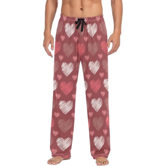 GZHJMY Valentine's Day Pajama Pants for Men, Lounge Pants Lightweight Men Pajama Bottoms with Drawstring Pockets, Christmas New Year Birthday Gifts, X-Large