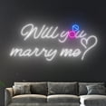 thumbnail image 3 of Handmadetneonsign Marry Me Neon Sign, Marry me Led Sign, Led Light, Custom Wedding Neon Sign, 3 of 5