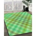 thumbnail image 3 of Ahgly Company Machine Washable Indoor Square Transitional Green Area Rugs, 5' Square, 3 of 7