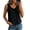 1-Black, variant on Tank Tops for Women Sleeveless Round Neck Solid Color Button Shirts