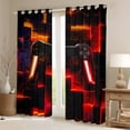 thumbnail image 2 of jejeloiu Modern Console Game Black Out Curtains,Cartoon Gamepad Curtains Pack of 2 (42x63 Each),Red Orange Black Bedroom Curtains For Boys Teens,Super Cozy Room Decor, 2 of 6