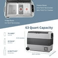 thumbnail image 4 of Alpicool Dual Temperature Control 12 V Corded Electric Top-Freezer Refrigerators, 63 Quart, 4 of 9