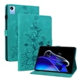 thumbnail image 2 of FJLBDE Case for Oppo Realme Pad X 10.95 inch 2020, Embossed Flower PU Leather Flip Wallet Folio Stand Cover, Green, 2 of 7
