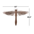 thumbnail image 3 of DecMode Rustic Metal Dragon Fly with Filligree Scroll Wing Pattern with Brown Textured Finish Wall Décor , 40"W x 30"H, 3 of 13