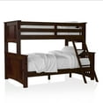 thumbnail image 2 of Furniture of America Harlow Wood Bunk Bed, Twin/Queen, Dark Walnut, 2 of 5
