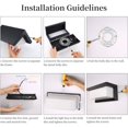 thumbnail image 5 of Lámpara de pared exterior Feiyu, moderna lámpara de pared exterior de 18 W, lámpara exterior LED resistente al agua IP65, para iluminación exterior, terraza, camino, (blanco cálido), 5 of 5