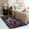 thumbnail image 3 of 2x3 Rugs Colorful Hippo Area Rug, Tropical Themed Carpet for Living Room Bedroom Entryway Animal Patterned Indoor Home Decor, Non Slip Soft & Low Pile Small Washable Rug ZH&248, 3 of 7