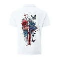 thumbnail image 4 of UVEASISHA 4th of July Polos Shirts for Men Business Casual Button Collared T-Shirt Big and Tall Short Sleeve Golf Shirt Slim Fit Stylish Patriotic Tee White-1 XXL, 4 of 5