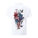 thumbnail image 4 of Blusa y camisa de manga corta con cuello vuelto para hombre, estilo casual, de moda, de manga corta, con botones estampados y cuello vuelto, blusa de poliéster para hombre., 4 of 5